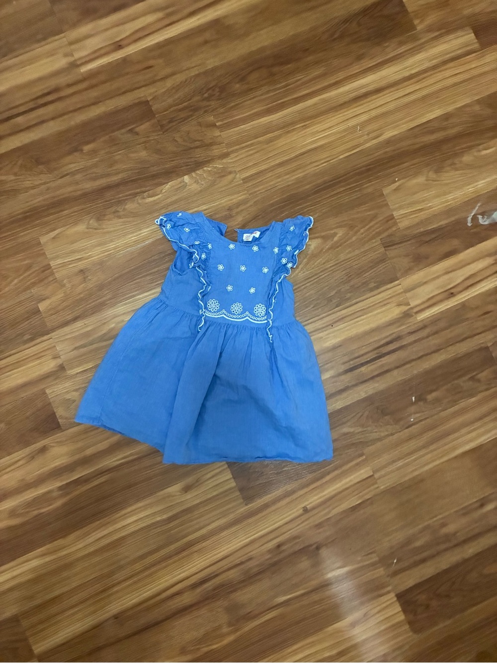 Cat & Jack Blue Floral Embroidered Girls' Dress